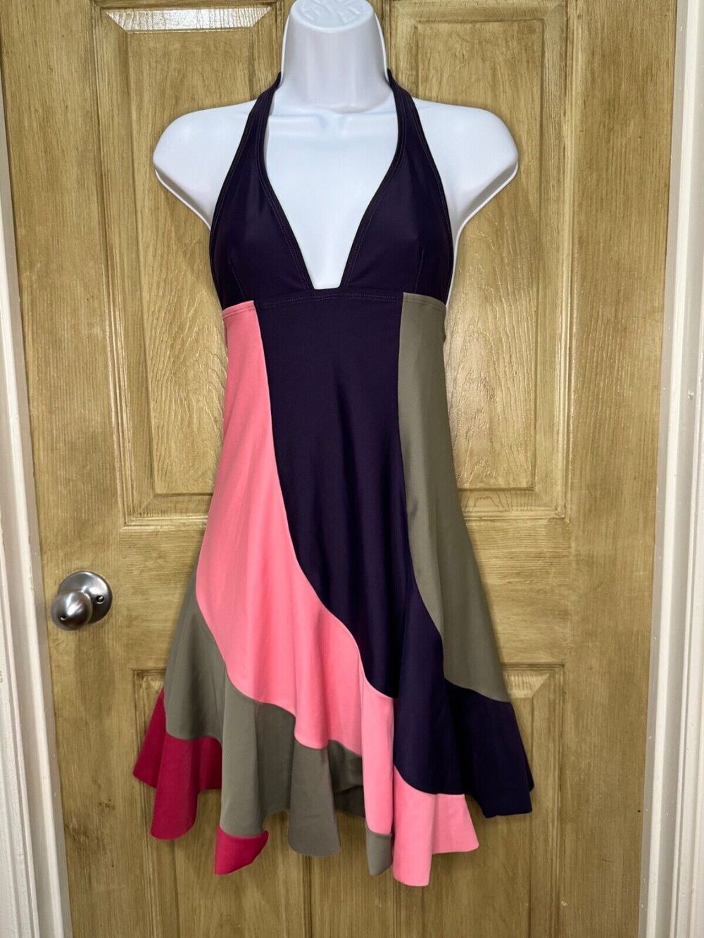 Vix Paula Hermanny Cover Up Dress Swim V Neck Halter size XS/S